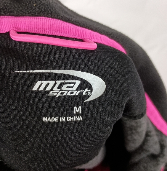 2/$30 MTA SPORT Women's Gray Jacket with Pink Accents (#577) - Picture 2 of 8